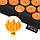 Килимок акупунктурний з валиком 4FIZJO Classic Mat Аплікатор Кузнєцова Black/Orange (P-5907222931752), фото 7