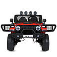 Дитячий електромобіль Bambi Racer JEEP (червоний колір) 12V, 4 мотори, двомісний, фото 3