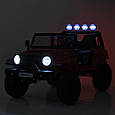 Дитячий електромобіль Bambi Racer JEEP (червоний колір) 12V, 4 мотори, двомісний, фото 7