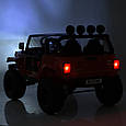 Дитячий електромобіль Bambi Racer JEEP (червоний колір) 12V, 4 мотори, двомісний, фото 9