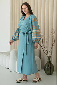 Сукня вишита блакитна MKSMV230/565 SEAM