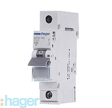 Автоматичний вимикач 40 А, 1-фазний, тип С, Hager MCN140