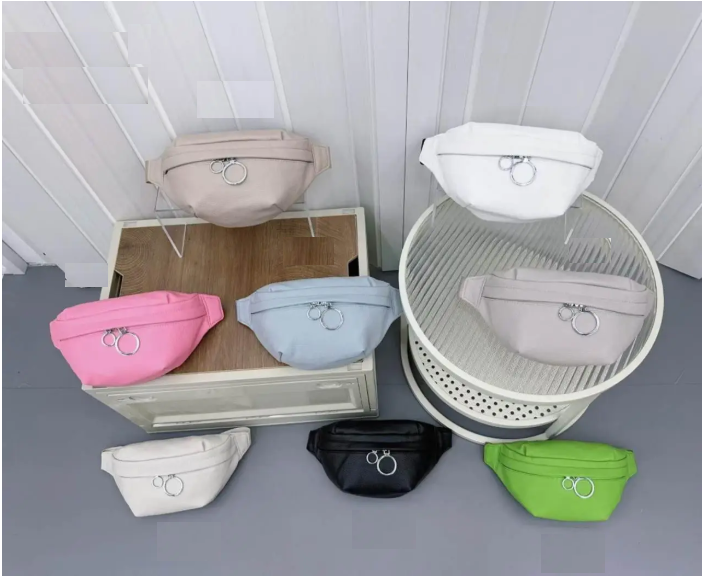 Сумка жіноча поясна бананка на блискавці з кишенею зі штучної шкіри у різних кольорах Fedya, фото 1