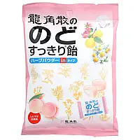 Ryukakusan, Освіжні трав'яні краплі для горла, білий персик, 22 краплі, 80 г (2,8 унції)