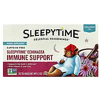 Celestial Seasonings, Wellness Tea, Sleepytime® для підтримки імунітету та ехінацеї, без кофеїну, 20 чайних