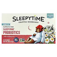 Celestial Seasonings, Wellness Herbal Tea, пробіотики Sleepytime®, без кофеїну, 18 чайних пакетиків 25 г (0,89