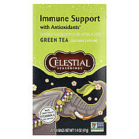 Celestial Seasonings, зелений чай, підтримка імунітету з антиоксидантами, 20 чайних пакетиків, 41 г (1,4