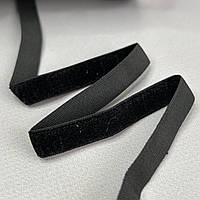 Оксамитова стрічка стрейч 1см боб. 22 м - чорний