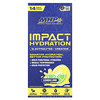 MHP, Impact Hydration, електроліти та креатин, лимон і лайм, 14 пакетиків за 14,76 г (0,52 унції)
