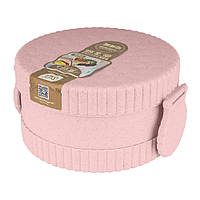 Ланч-бокс із пшеничного лушпиння Еко 13x7.5 см Stenson TD01266 (pink) Рожевий