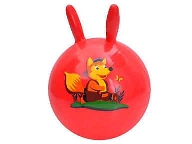 Мяч дитячий розмір 9 вага 60г червоний принт-тварина арт.MS 4404 ТМ METR FG