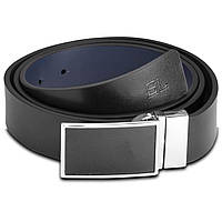 Ремінь чоловічий шкіряний Semi Line Black/Blue (P8234-0 L)