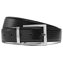 Ремінь чоловічий шкіряний Semi Line Black/Brown (P8232-0 S) 2-в-1 двосторонній натуральна шкіра ширина 3.3 см