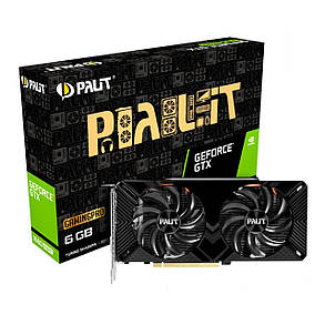 Дискретна відеокарта Palit GeForce GTX 1660 Super GamingPro OC, 6 GB GDDR6, 192-bit / DVI, HDMI, DisplayPort / Коробка /, фото 1