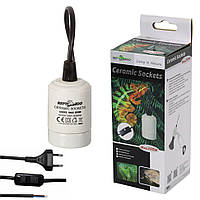 Керамічний патрон Repti-Zoo CS003 з кабелем і вимикачем для ламп до 200W (E27)
