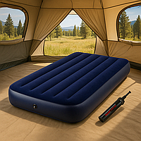 Надувний матрац Intex 64756 – комфортний та міцний односпальний матрац з технологією Fiber-Tech для дому та кемпінгу