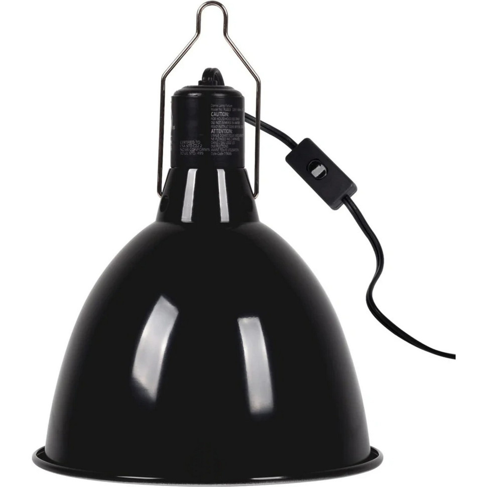 Світильник глибокий рефлекторний Repti-Zoo RL02LB 200W для нагрівальних і UVB ламп
