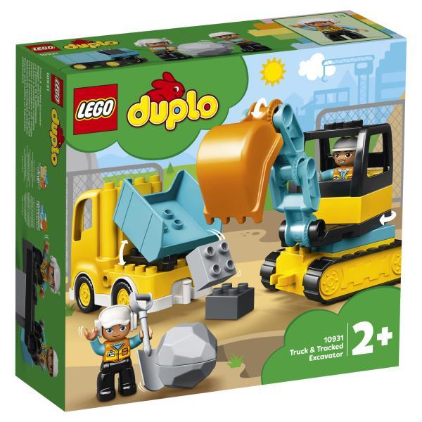 Конструктор LEGO DUPLO Вантажівка та гусеничний екскаватор 20 деталей, фото 1