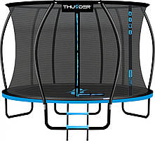 Батут THUNDER INSIDE ULTRA з внутрішньою сіткою 12 футів 374 см чорно-блакитний