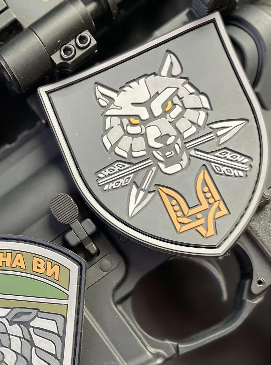 Шеврон ПВХ на липучці Щит ССО сірий