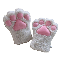 Косплей Рукавички Лапи Кішки Білі Cosplay Cat Paws Gloves White P CCPGW
