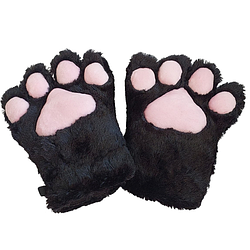 Косплей Рукавички Лапи Кішки Чорні Cosplay Cat Paws Gloves Black P CCPGB