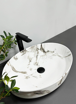 Умивальник (раковина) VBI UDINE CARRARA GLOSSY накладний, фото 1