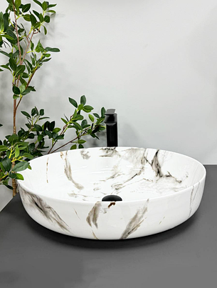 Умивальник (раковина) VBI UDINE CARRARA GLOSSY накладний, фото 3