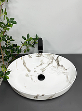 Умивальник (раковина) VBI UDINE CARRARA GLOSSY накладний, фото 4