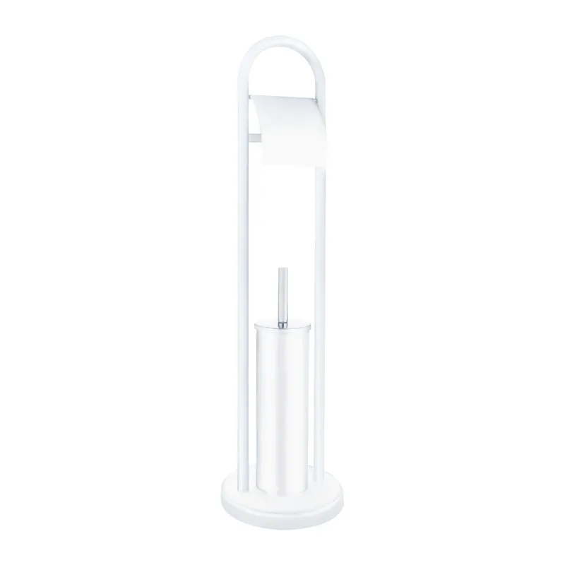 Єршик підлоговий з паперотримачем Zerix Kit ME04 White (ZX4643), фото 1