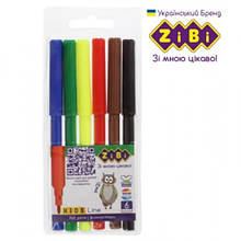 Фломастери Zibi 6 кол 2801 на водній основі KIDS Line (1/24)