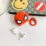 Чохол для AirPods Pro 2/1 - Spider-Man 3D, силіконовий, фото 5