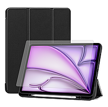 Чохол AIRON Premium SOFT для iPad Air 13 2024 із захисною плівкою та серветкою Black .Топ!