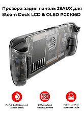 Задня панель JSAUX для Steam Deck LCD & OLED PC0106D з додатковою вентиляцією (Прозора) .Топ!