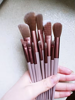 Набір пензлів для макіяжу 13 шт. (Сіро-Коричневий/Gray-Brown)