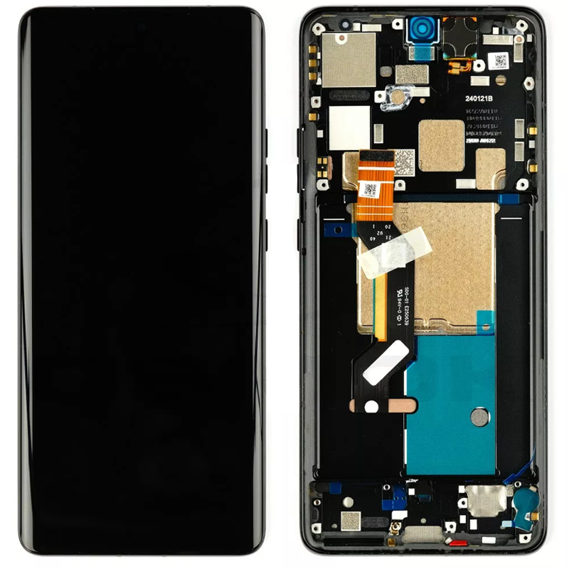 Дисплей Motorola XT2403 Moto Edge 50 Pro у зборі із сенсором і рамкою black service orig