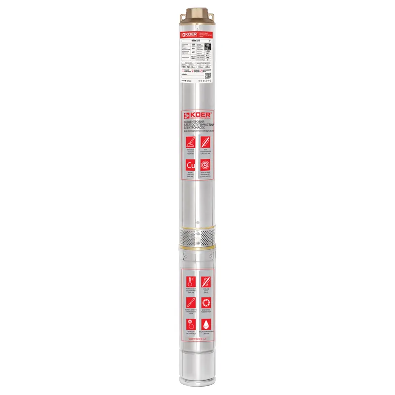Відцентровий насос для свердловини + пульт Koer 4SDM 2/15 (KP2629), фото 1