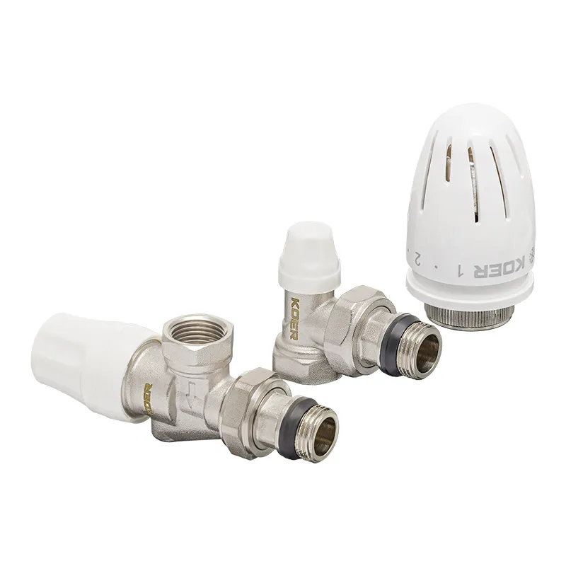 Комплект для під'єднання радіатора Koer SET-13 — 1/2"x1/2" (осьовий) з термоголовкою ВН (KR3176)