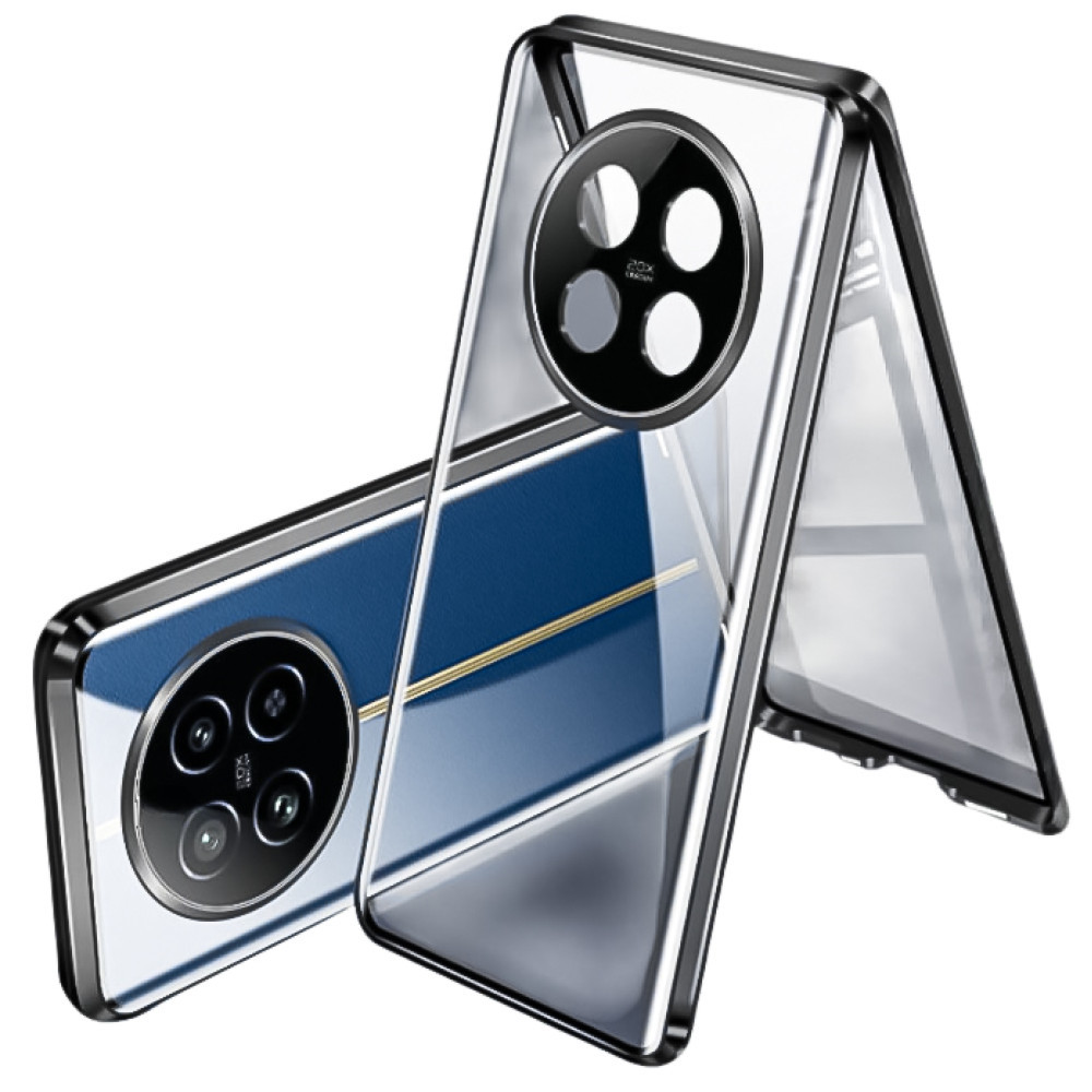 Магнітний чохол Metal Glass 360 для Xiaomi Redmi Note 14 Pro+ 5G із захистом екрану та камери