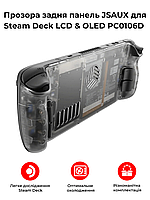 Задня панель JSAUX для Steam Deck LCD & OLED PC0106D з додатковою вентиляцією (Прозора) .Хит!