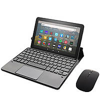 Клавіатура-підставка бездротова Smart Keyboard + Мишка для Amazon Fire HD 8 / 8 Plus Ukr+Eng Black