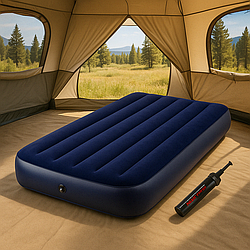 Надувний матрац Intex 64756 – комфортний та міцний односпальний матрац з технологією Fiber-Tech для дому та кемпінгу