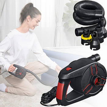 Насос електричний підвищеної потужності 220V 1200 л/хв. Bestway 62247 Насос з 4 насадками для надувних виробів