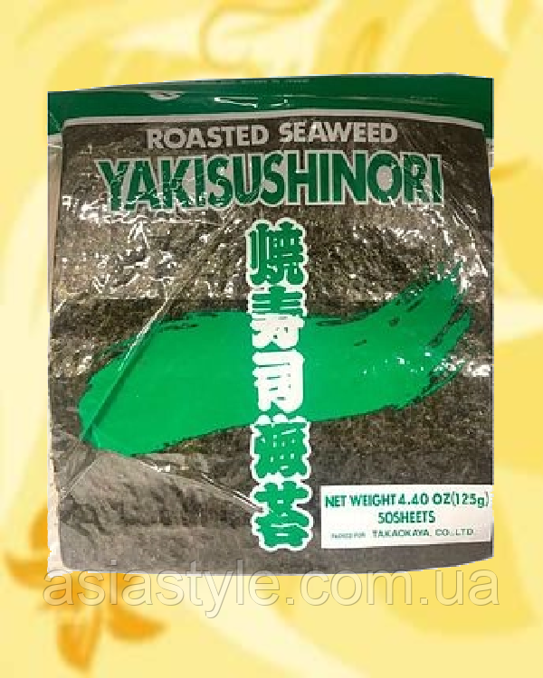 Водорості норі голд, Водоросли нори голд, Nori Gold, Takaokaya, Китай, 125гр/50шт ,Ч