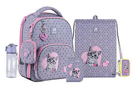 Шкільний набір Kite Education Studio Pets (рюкзак, пенал, сумка, ланчбокс, пляшка) 130-145 см