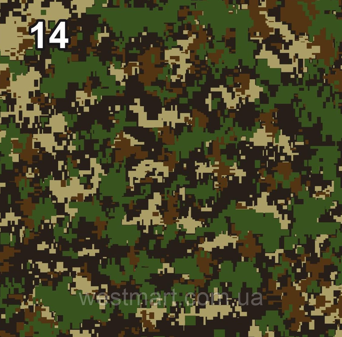 Камуфляжна плівка на авто військовий піксель №14, фото 1
