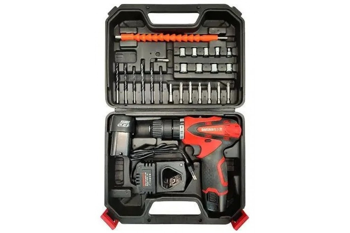 Шуруповерт в валізі 12V 2 акумулятори (W12)