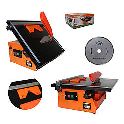 Плиткоріз електричний диск 180 мм, 1050 Вт, гарантія 3 роки Rebiner RTC-1050 мокрий різ