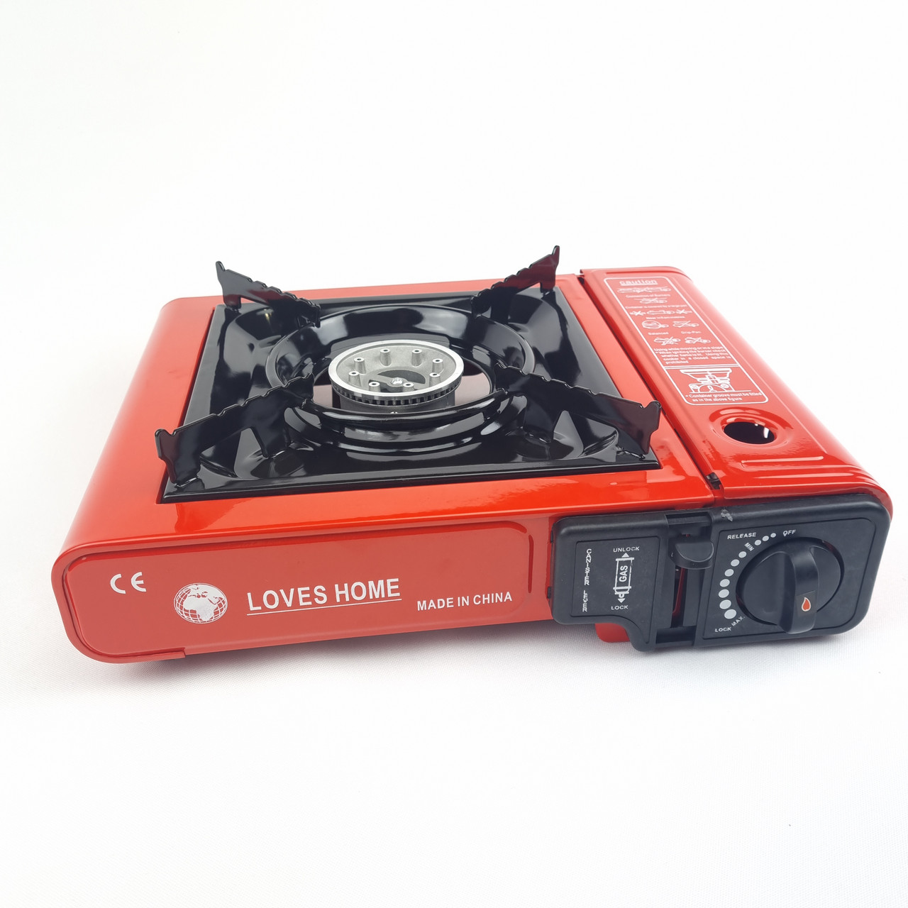 Одноконфоркова газова плита для відпочинку на природі Loves Home портативна газова плита з п'єзопідпалом, фото 1