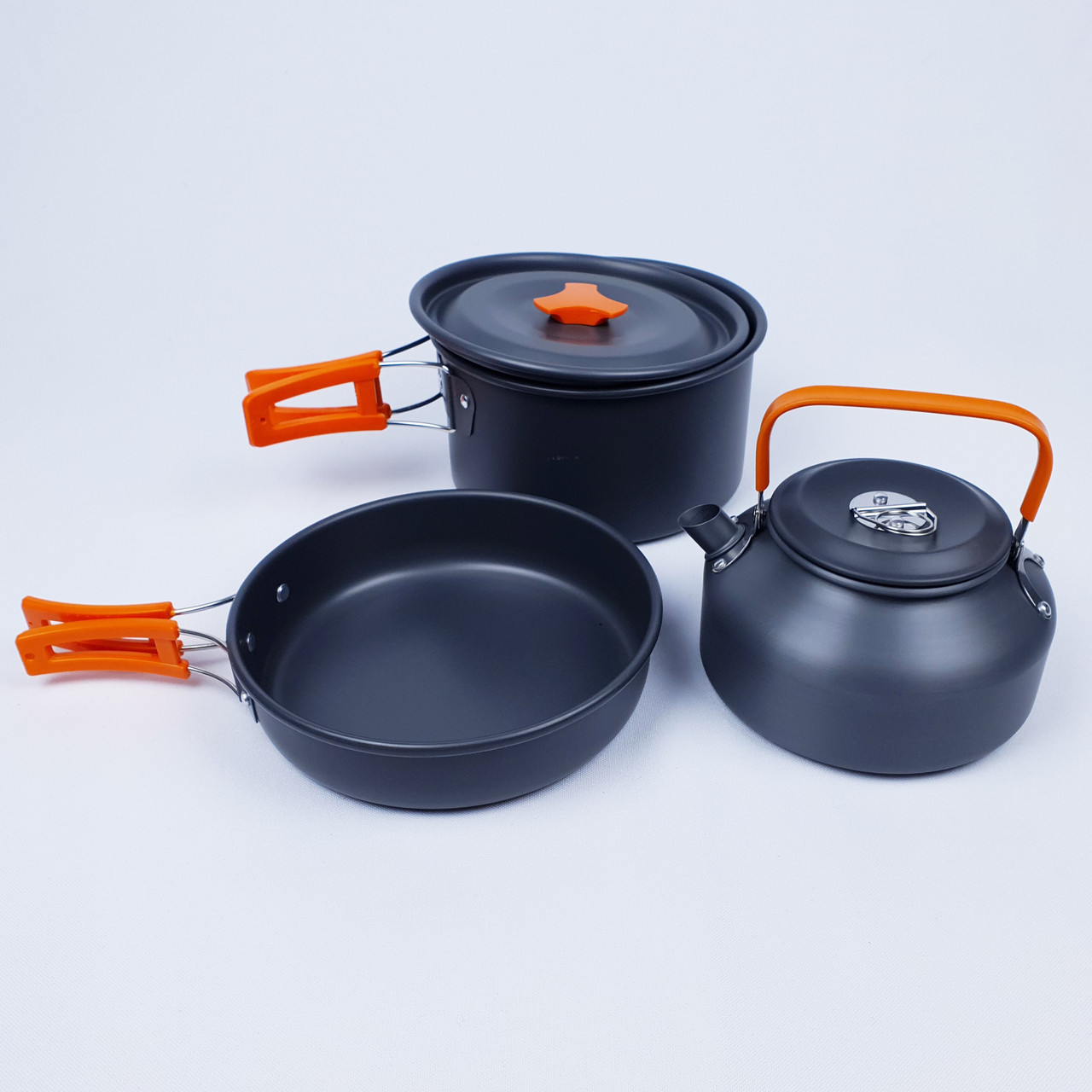 Похідний набір туристичного посуду кемпінг з чайником KOTEL-CH чайник туристичний, фото 1